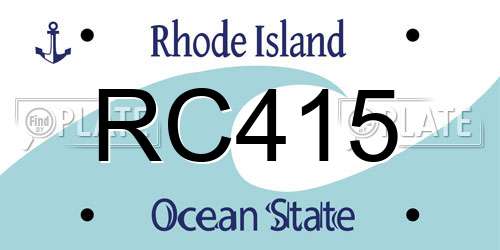 RC415 Rhode Island License Plate
