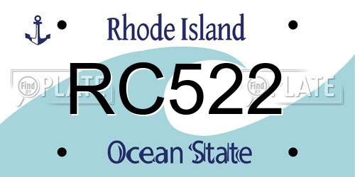 RC522 Rhode Island License Plate