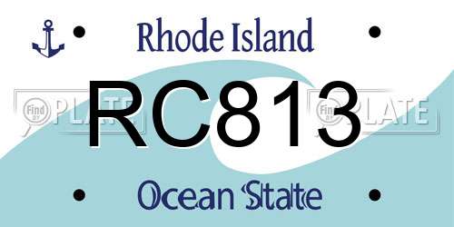 RC813 Rhode Island License Plate