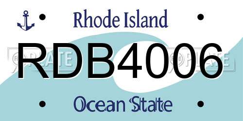 RDB4006 Rhode Island License Plate
