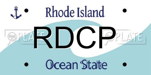 RDCP Rhode Island License Plate