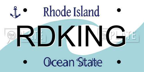 RDKING Rhode Island License Plate