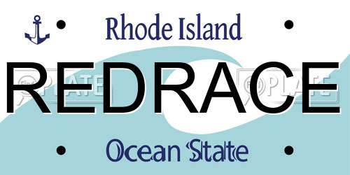 REDRACE Rhode Island License Plate
