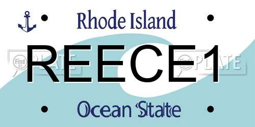 REECE1 Rhode Island License Plate