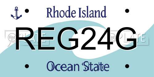 REG24G Rhode Island License Plate