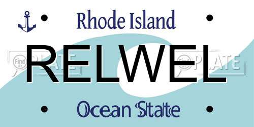 RELWEL Rhode Island License Plate