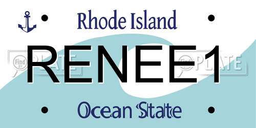 RENEE1 Rhode Island License Plate