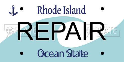 REPAIR Rhode Island License Plate