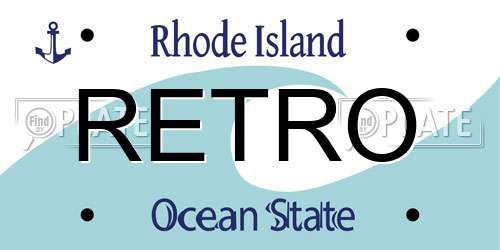 RETRO Rhode Island License Plate