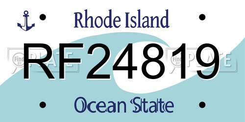 RF24819 Rhode Island License Plate