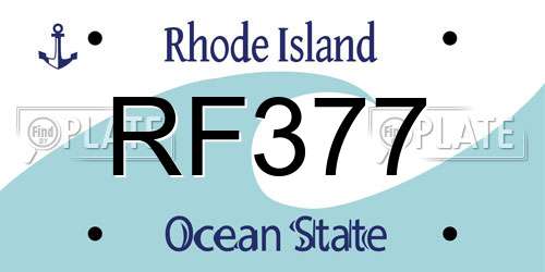 RF377 Rhode Island License Plate