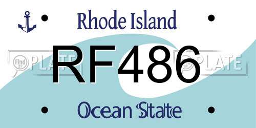 RF486 Rhode Island License Plate