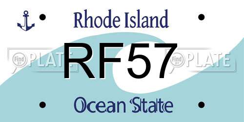 RF57 Rhode Island License Plate