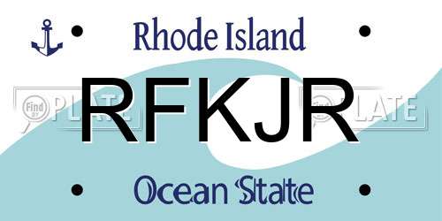 RFKJR Rhode Island License Plate