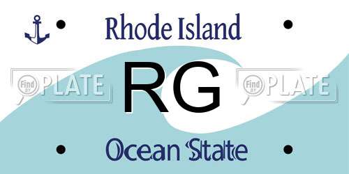 RG Rhode Island License Plate