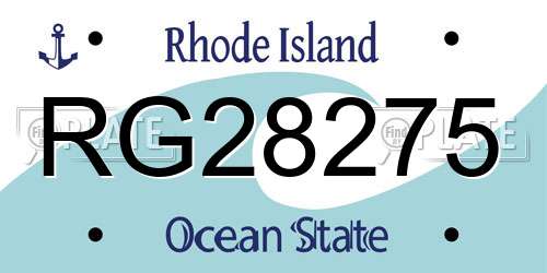 RG28275 Rhode Island License Plate