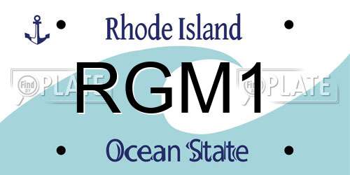 RGM1 Rhode Island License Plate
