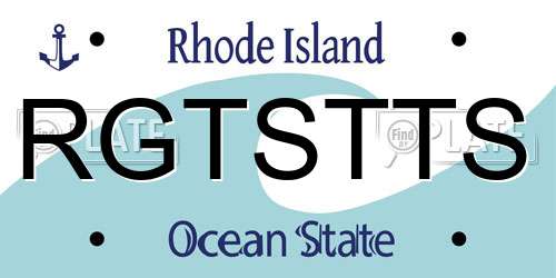 RGTSTTS Rhode Island License Plate