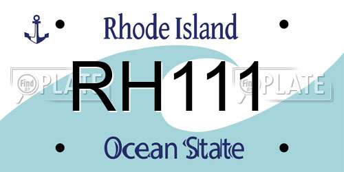 RH111 Rhode Island License Plate
