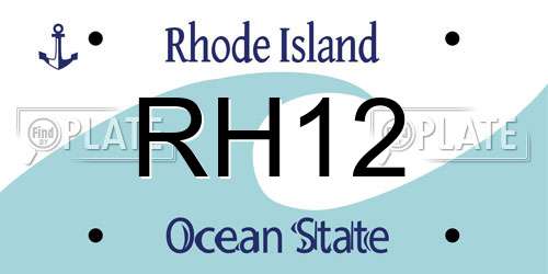RH12 Rhode Island License Plate