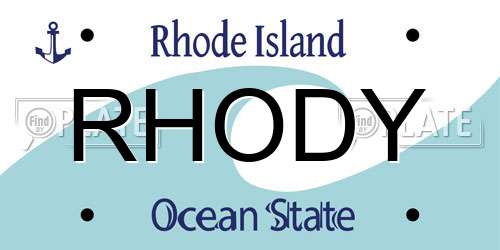 RHODY Rhode Island License Plate