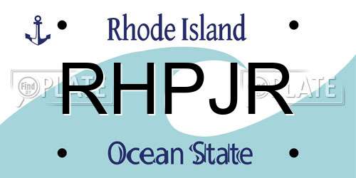 RHPJR Rhode Island License Plate