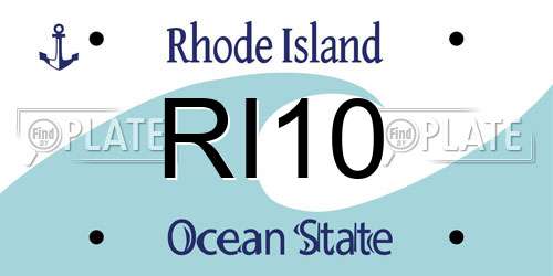 RI10 Rhode Island License Plate
