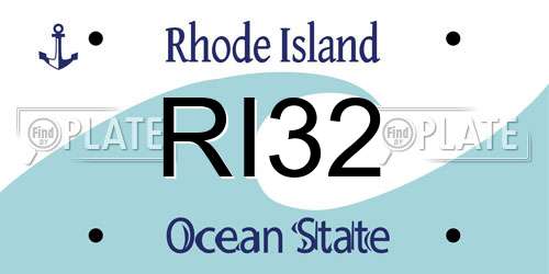 RI32 Rhode Island License Plate