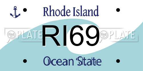 RI69 Rhode Island License Plate