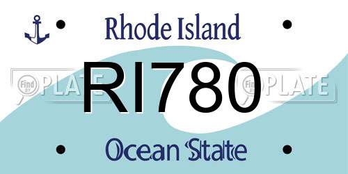 RI780 Rhode Island License Plate