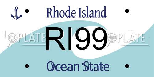 RI99 Rhode Island License Plate