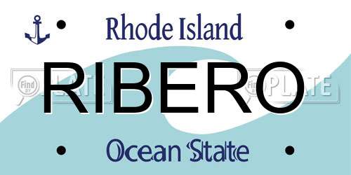 RIBERO Rhode Island License Plate