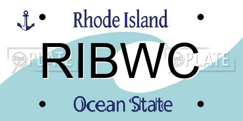 RIBWC Rhode Island License Plate