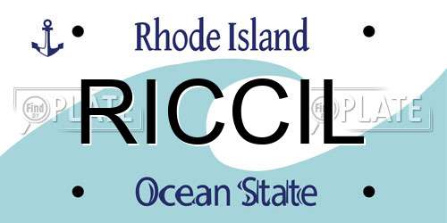 RICCIL Rhode Island License Plate