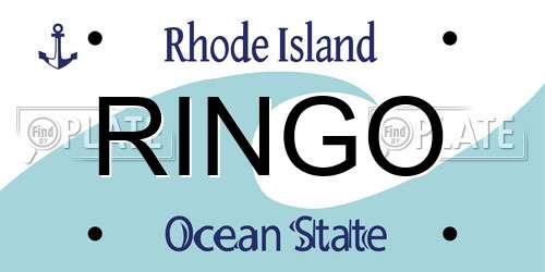 RINGO Rhode Island License Plate