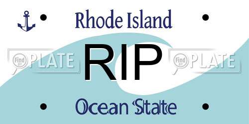 RIP Rhode Island License Plate