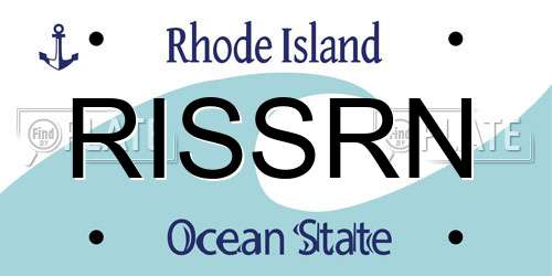 RISSRN Rhode Island License Plate