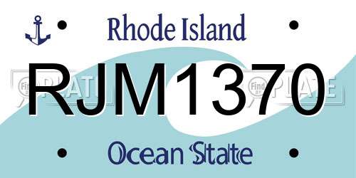 RJM1370 Rhode Island License Plate