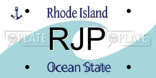 RJP Rhode Island License Plate