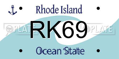 RK69 Rhode Island License Plate