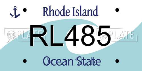 RL485 Rhode Island License Plate