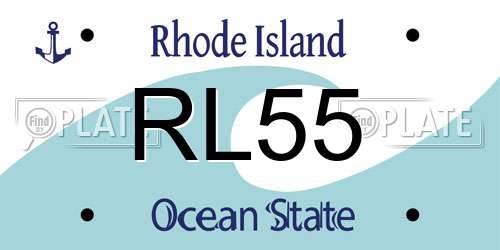 RL55 Rhode Island License Plate