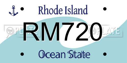 RM720 Rhode Island License Plate