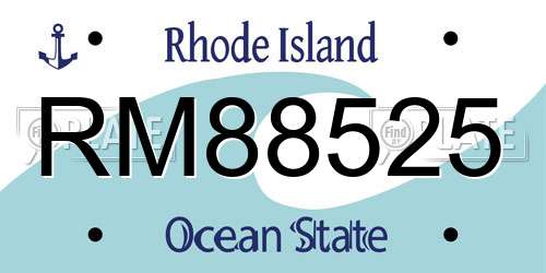 RM88525 Rhode Island License Plate