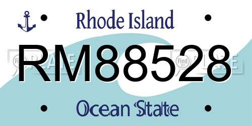 RM88528 Rhode Island License Plate