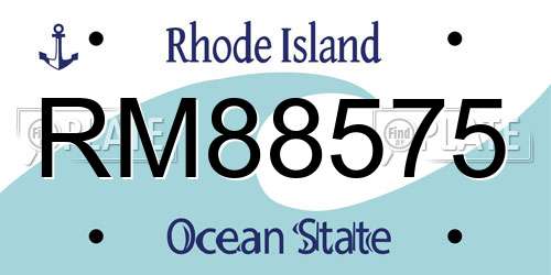 RM88575 Rhode Island License Plate