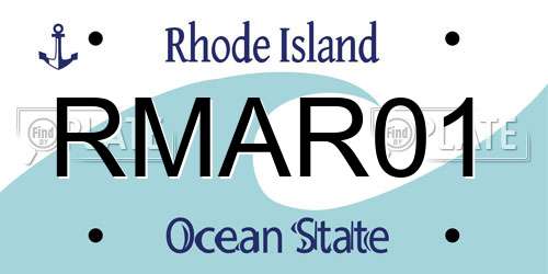RMAR01 Rhode Island License Plate