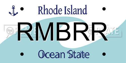 RMBRR Rhode Island License Plate