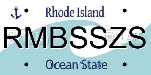 RMBSSZS Rhode Island License Plate