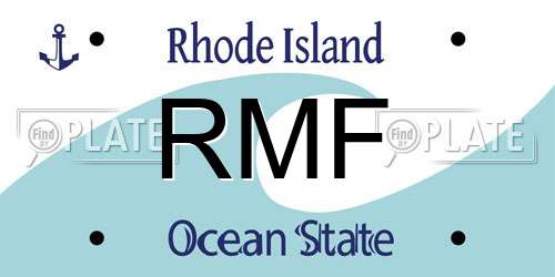 RMF Rhode Island License Plate